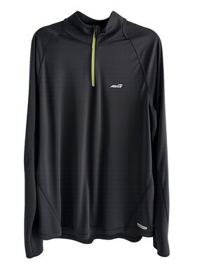 Avia Charcoal Grey CoolMax Quarter Zip Running Top XL